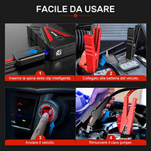 Carica l'immagine nel visualizzatore di Gallery, BuTure Avviatore di Emergenza, 800A 12800mAh Batterie Portatile...