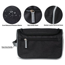Carica l'immagine nel visualizzatore di Gallery, Beauty Case da Viaggio, Borsa per Toilette - Uomini e Donne, Con Gancio Nero