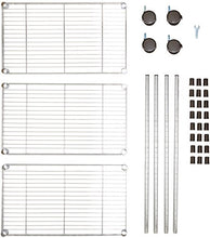 Carica l'immagine nel visualizzatore di Gallery, AmazonBasics - Scaffalatura a 3 ripiani, su rotelle, Cromo - Ilgrandebazar