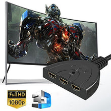 Carica l'immagine nel visualizzatore di Gallery, HDMI Switch | GANA Placcato Oro Splitter Cavo | Switcher | 3 in 1...