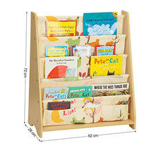 Carica l'immagine nel visualizzatore di Gallery, SONGMICS Libreria di Tessuto per Bambini, a 4 Livelli per...