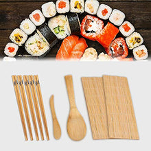 Carica l'immagine nel visualizzatore di Gallery, Kit per fare sushi in bambù, 9 pezzi, tappetino arrotolare il sushi,...