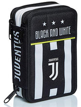 Carica l'immagine nel visualizzatore di Gallery, Astuccio 3 Scomparti Juventus, Best Match, Bianco e Nero, con penne, matite,...