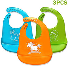 Carica l'immagine nel visualizzatore di Gallery, Bavaglini Silicone, Bavaglino 3pcs, Silicone bavaglini per bambini - Ilgrandebazar