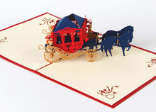 Carica l'immagine nel visualizzatore di Gallery, Wedding Card, Deesos Biglietto d'auguri per innamorati, Carrozza - Ilgrandebazar