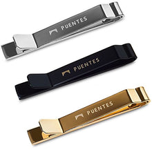 Carica l'immagine nel visualizzatore di Gallery, Set di 3 Fermacravatta 4 CM Uomo Colore Argento, Nero, Oro + Pacco Regalo - Ilgrandebazar