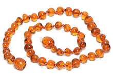 Carica l'immagine nel visualizzatore di Gallery, Genuine Amber Collana in ambra baltica originale, perle lucidate, colore...
