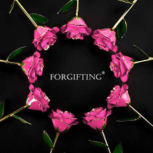 Carica l'immagine nel visualizzatore di Gallery, FORGIFTING Fiore di Vera Rosa Placcata con Oro 24K, Rose Conservate - Ilgrandebazar