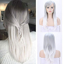 Carica l'immagine nel visualizzatore di Gallery, Parrucca Donna Bianca Lunga Capelli Lisci 70cm, Bianco ombre Argento - Ilgrandebazar