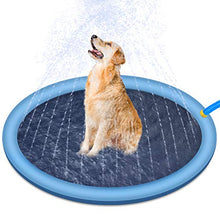 Carica l'immagine nel visualizzatore di Gallery, RIOGOO Splash Sprinkler Pad for Dogs Kids, 59" Water Play Mat Wadding Pool...
