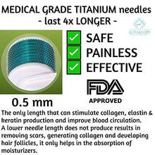 Carica l'immagine nel visualizzatore di Gallery, ALPHALUXY Dermaroller 0.5 mm - Microneedling Kit per Cicatrici Acne, Aumento... - Ilgrandebazar