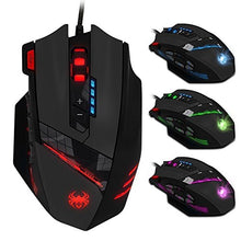 Carica l'immagine nel visualizzatore di Gallery, ZELOTES Mouse da gioco 12 Pulsanti Programmabili LED USB Ottico...