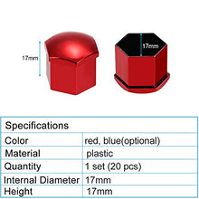 Carica l'immagine nel visualizzatore di Gallery, KKmoon Copriruota per Auto, 20 Pezzi Tappi Dado da 17 mm Universali Rosso