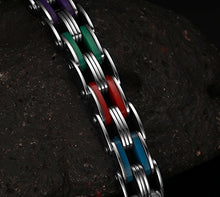 Carica l'immagine nel visualizzatore di Gallery, Vnox Acciaio Inossidabile Silicone muskuloese Bicicletta Catena Multicolore - Ilgrandebazar
