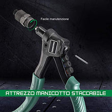 Carica l'immagine nel visualizzatore di Gallery, METAKOO Rivettatrice Manuale, Pistola per Rivetti con 4 Teste... - Ilgrandebazar