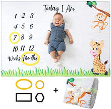 Carica l'immagine nel visualizzatore di Gallery, Coperta Mesi Neonato Maschio O Femmina, Unisex | Bambino Monkey - Ilgrandebazar