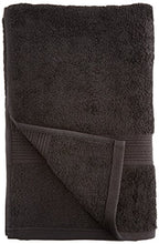 Carica l'immagine nel visualizzatore di Gallery, AmazonBasics - Set di 2 asciugamani da bagno che non sbiadiscono, colore Nero - Ilgrandebazar
