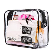 Carica l'immagine nel visualizzatore di Gallery, 2Pcs Beauty Case da Viaggio, Cosmetici Trousse Trasparente, Kit Aereo Nero