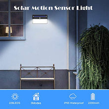 Carica l'immagine nel visualizzatore di Gallery, Lampade Solari a da Led Esterno,【 Alta Efficienza 228LED-2200mAh】VOOE Luce...