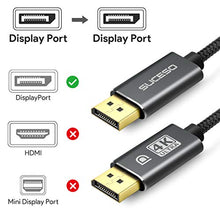 Carica l'immagine nel visualizzatore di Gallery, SUCESO Cavo DisplayPort 2m,Cavo DP a [4K 60Hz,...