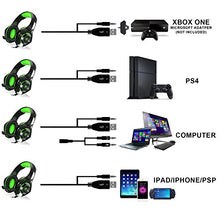 Carica l'immagine nel visualizzatore di Gallery, Samoleus Cuffie Gaming per PS4, Headset con Microfono, Verde