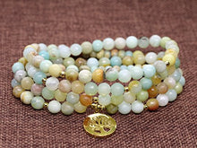 Carica l'immagine nel visualizzatore di Gallery, COAI Bracciale Collana 108 Perle Mala in Amazzonite Sfaccettata