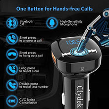 Carica l'immagine nel visualizzatore di Gallery, Trasmettitore FM Bluetooth, Clydek V5.0 Bluetooth Adattatore per Autoradio...