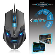 Carica l'immagine nel visualizzatore di Gallery, TECKNET Mouse Gaming, Raptor da Gioco USB Ottico, 3200 DPI con 1, Nero