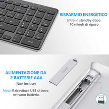 Carica l'immagine nel visualizzatore di Gallery, OMOTON Tastiera Wireless per PC Windows 7/8/10, con Ricevitore USB Nera
