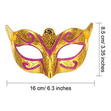 Carica l'immagine nel visualizzatore di Gallery, Bememo 12 Pezzi Unisex Oro Splendente Placcato Maschera Mascherata... - Ilgrandebazar