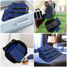 Carica l'immagine nel visualizzatore di Gallery, Eono by Amazon - Organizzatori da Viaggio a Compressione, 4 Pezzi, Navy