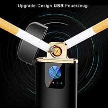 Carica l'immagine nel visualizzatore di Gallery, ASANMU Accendino Elettrico, USB Ricaricabile Antivento Nero - Ilgrandebazar