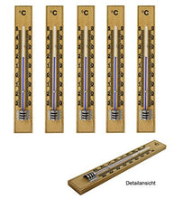 Carica l'immagine nel visualizzatore di Gallery, Lantelme - Termometro analogico in legno di faggio, set da 5 pezzi, Beige