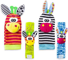 Carica l'immagine nel visualizzatore di Gallery, Baby Rattle Neonato Sonagli Calzini da Polso a Sonaglio per Bambini,...