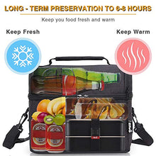 Carica l'immagine nel visualizzatore di Gallery, PuTwo Borsa Termica Pranzo, 8L Porta Pranzo Termico, Nero