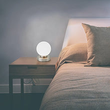 Carica l'immagine nel visualizzatore di Gallery, Lampada da comodino, forma a sfera, interruttore touch, luce Sfera Bianca - Ilgrandebazar