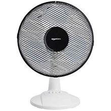Carica l'immagine nel visualizzatore di Gallery, AmazonBasics - Ventilatore oscillante da tavolo, a 3 velocità, 40 W, Nero