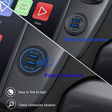 Carica l'immagine nel visualizzatore di Gallery, QC3.0 Presa USB per Auto Doppio con Interruttore Touch 12V / 24V 36W Blu