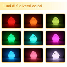 Carica l'immagine nel visualizzatore di Gallery, YISSVIC Luce Notturna LED per Bambino 9 Colori 10 Livelli Multicolore - Ilgrandebazar