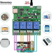 Carica l'immagine nel visualizzatore di Gallery, Newgoal WiFi Relè jog momentaneo/Interruttore autobloccante Modulo Dc4-ew