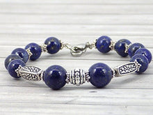 Carica l'immagine nel visualizzatore di Gallery, Bracciale da donna Thurcolas in argento placcato Lapis Lazuli della gamma... - Ilgrandebazar