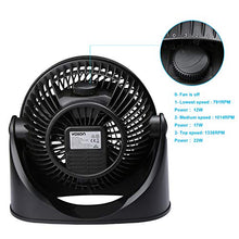 Carica l'immagine nel visualizzatore di Gallery, VOXON Ventilatore da Tavolo, a Parete Turbo con Due 11, Nero