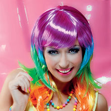 Carica l'immagine nel visualizzatore di Gallery, Boland- Parrucca Donna, Rosa Fluo/Blu, One Size, 85701 - Ilgrandebazar