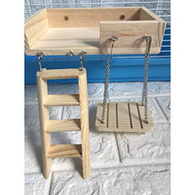 Carica l'immagine nel visualizzatore di Gallery, Mqforu, giocattolo da masticare per criceti, giocattoli in legno 3 pezzi.