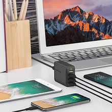 Carica l'immagine nel visualizzatore di Gallery, RAVPower - Caricatore da Muro RAVPower, 4 Porte USB (40W/8A Max, 2.4A Nero - Ilgrandebazar