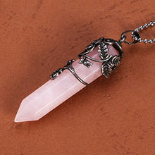 Carica l'immagine nel visualizzatore di Gallery, ULTNICE Ciondolo di cristallo Collana Quarzo Rosa - Ilgrandebazar