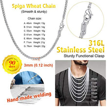 Carica l'immagine nel visualizzatore di Gallery, PROSTEEL Collana Uomo Donna Catena Grano Ricambio per Argento(3 Mm) - Ilgrandebazar