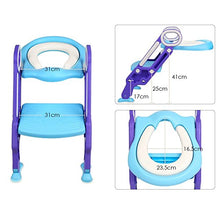 Carica l'immagine nel visualizzatore di Gallery, KEPLIN Riduttore WC per Bambini con Scaletta Pieghevole, Kit Toilette Viola - Ilgrandebazar
