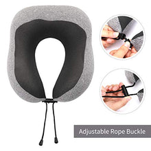 Carica l'immagine nel visualizzatore di Gallery, Cuscino da viaggio a memory foam realizzato in morbida e B-grigio Memory Foam