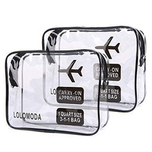 Carica l'immagine nel visualizzatore di Gallery, 2Pcs Beauty Case da Viaggio, Cosmetici Trousse Trasparente, Kit Aereo Nero